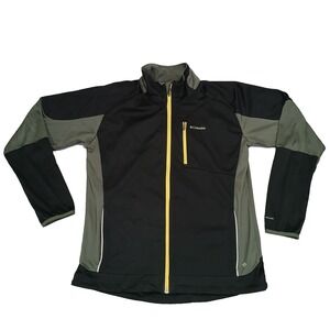 Columbia Omni-Shield Stretch Full Zip Wind Block Jacket Womens Size L Black Gree